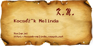 Kocsák Melinda névjegykártya