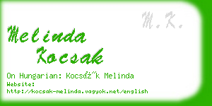 melinda kocsak business card